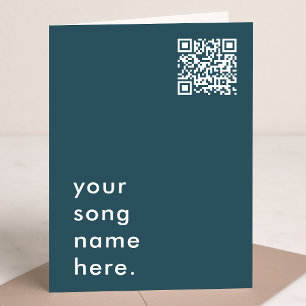 Say it with Music Teal QR Code Streamable Song Card