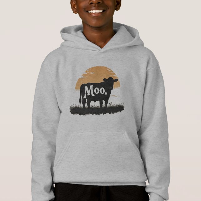 Say Moo — Cute Cow Silhouette (Front)