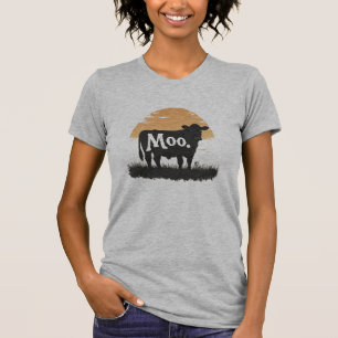 Say Moo — Cute Cow Silhouette T-Shirt