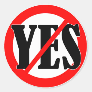 Say No Classic Round Sticker