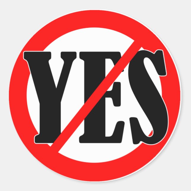Say No Classic Round Sticker (Front)