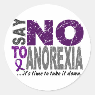 Say NO To Anorexia 1 Classic Round Sticker