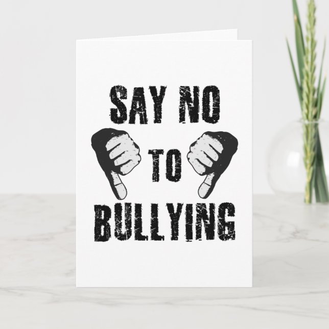 Say No to Bullying Card (Front)