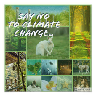 Say no to climate change photo print