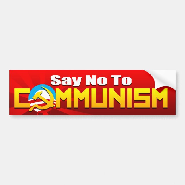 Say No To Communism Bumper Sticker (Front)