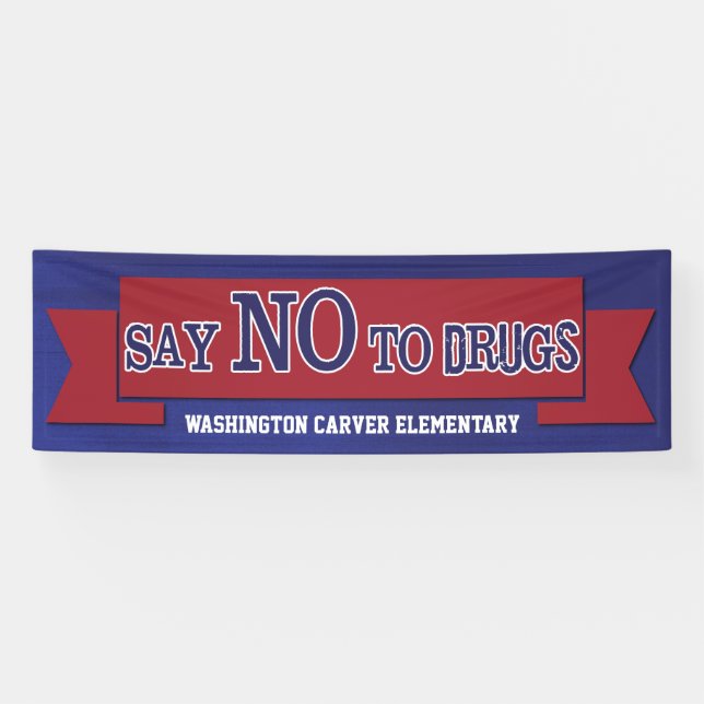 Say No To Drugs Red Ribbon Week Banner (Horizontal)