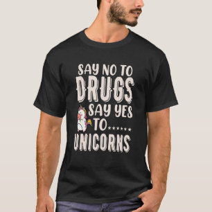 Say No To Drugs Say Yes To Unicorns Red Ribbon Wee T-Shirt