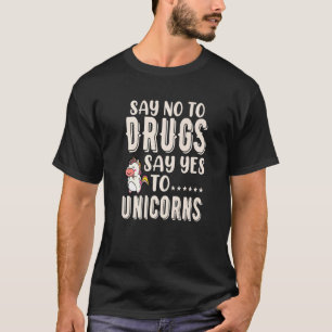 Say No To Drugs Say Yes To Unicorns Red Ribbon Wee T-Shirt