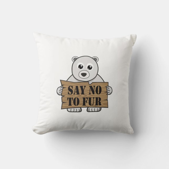 Say no to Fur Cushion (Front)
