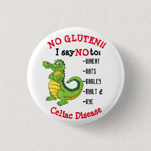 Say NO to Gluten 3 Cm Round Badge