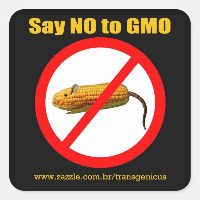 Say NO to GMO Square Sticker (Front)