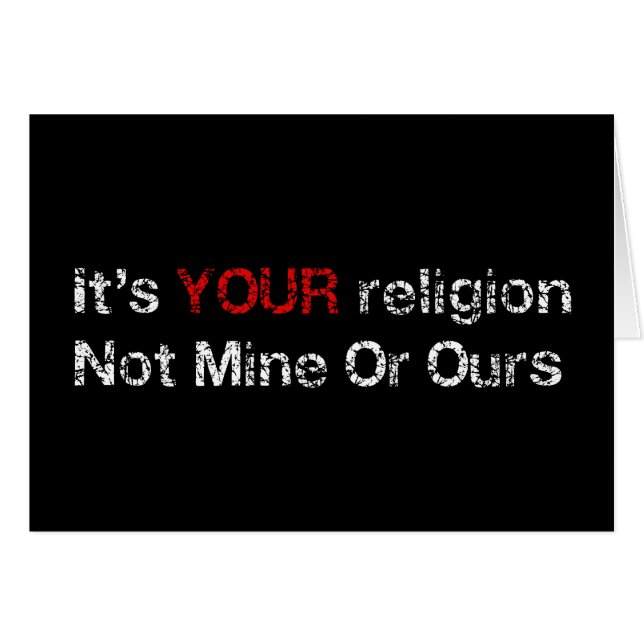 Say No To God Cults (Front Horizontal)