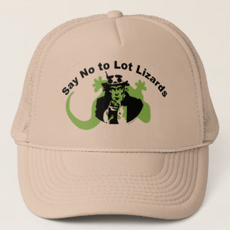 Say No to Lot Lizards Beige Truckers Hat