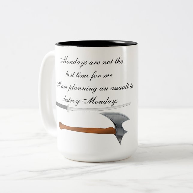 Say NO to Monday's Mug (Front Left)