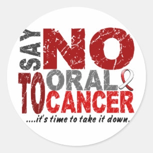 Say NO To Oral Cancer 1 Classic Round Sticker