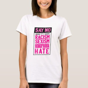 say no to racism distressed T-Shirt