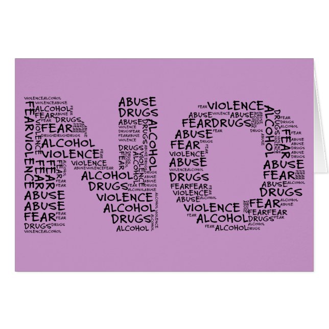 Say No to Violence, Abuse, Drugs, Alcohol, & Fear (Front Horizontal)