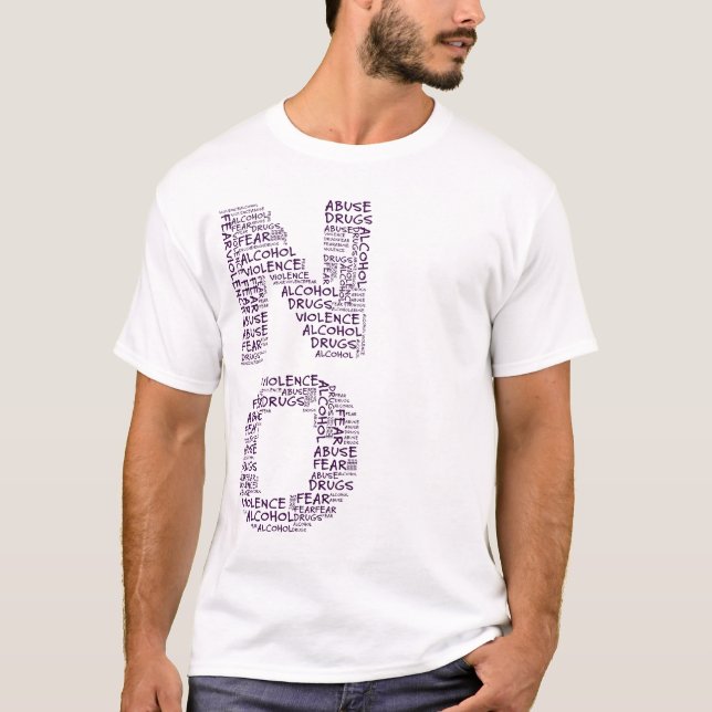 Say No to Violence, Abuse, Drugs, Alcohol, & Fear T-Shirt (Front)