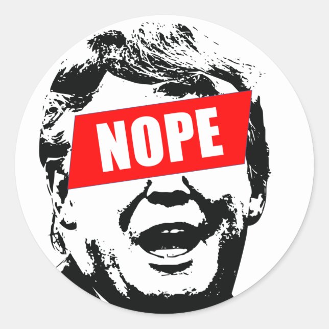 Say "Nope" to Trump Sticker (Front)