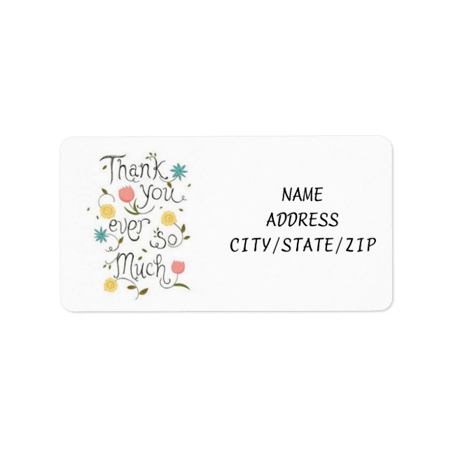 SAY *THANK YOU* WITH THESE AWESOME ADDRESS LABELS (Front)