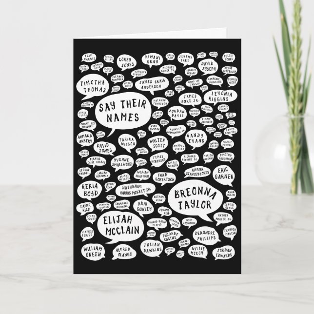 say their names card (Front)