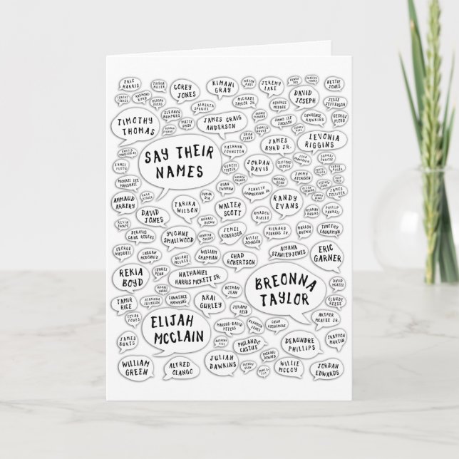 say their names card (Front)