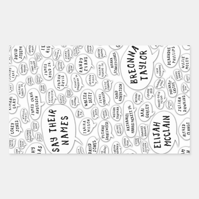 say their names classic round sticker (Front)