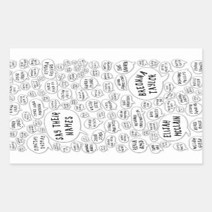 say their names classic round sticker