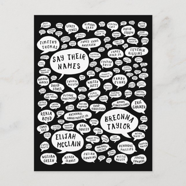 say their names postcard (Front)