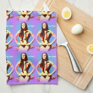 say what bikini girl kitchen towel