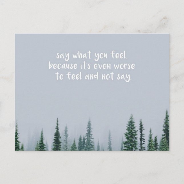 Say What You Feel Postcard (Front)