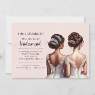 Say Yes African American Bridesmaid Proposal Invitation