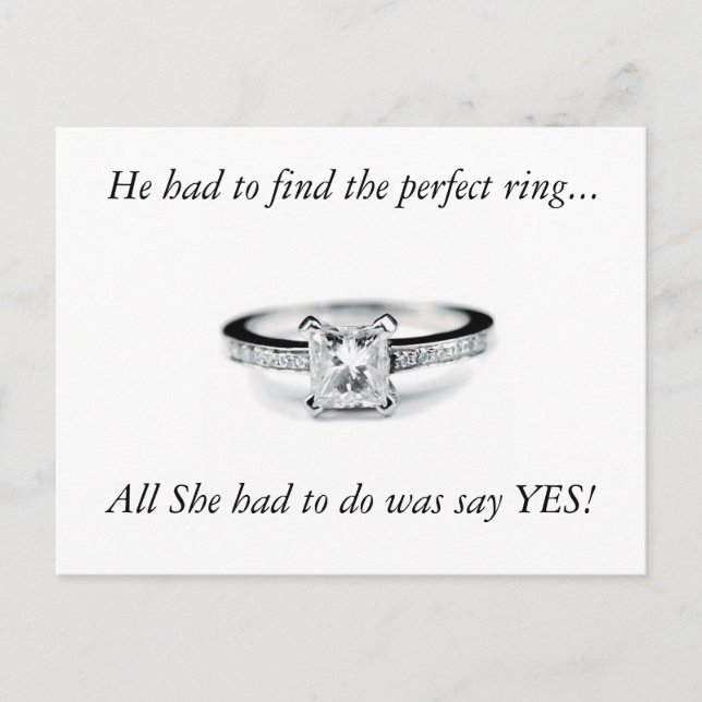 Say Yes Announcement Postcard (Front)