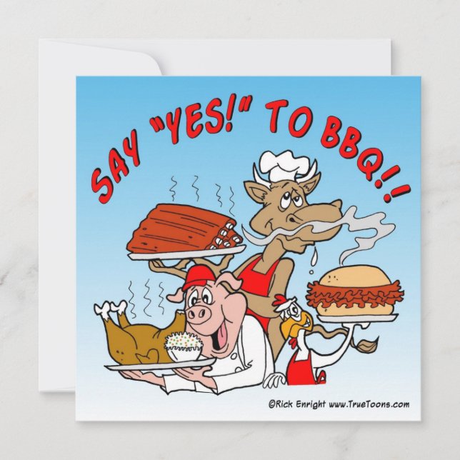 SAY YES TO BBQ! BBQ Invitation (Front)