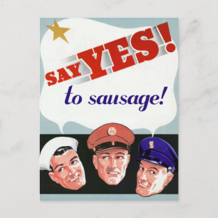 Say Yes to Sausage Postcard