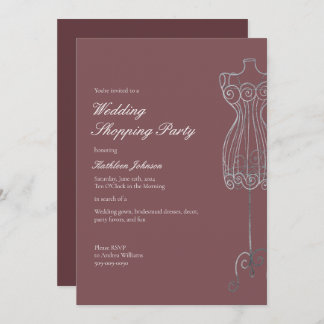 Say Yes to the Dress Bridesmaid Shopping Party Invitation