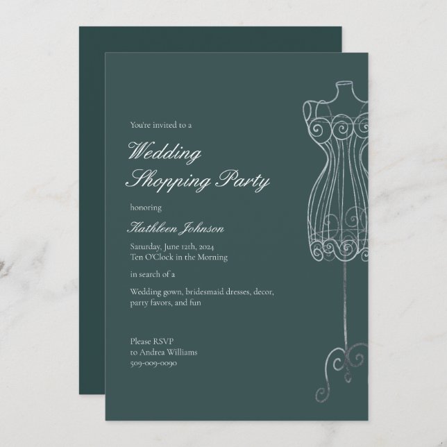 Say Yes to the Dress Bridesmaid Shopping Party Invitation (Front/Back)