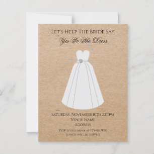 Say Yes to the Dress Kraft return address invite Postcard