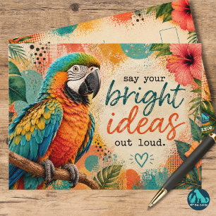 Say Your Bright Ideas Out Loud Inspirational Postcard