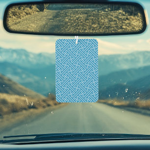 Sayagata pattern, Japanese, Blue and Baby Blue Car Air Freshener