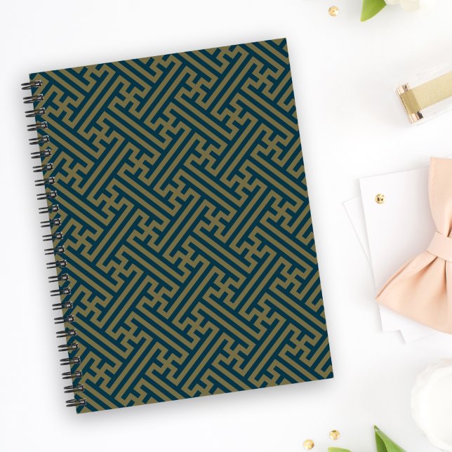 Sayagata pattern, Japanese, Gold and Navy Blue Planner (Creator Uploaded)