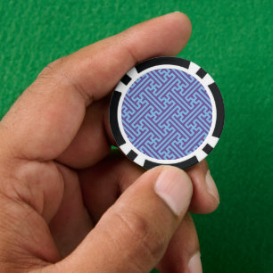 Sayagata pattern, Japanese, Purple and Blue Poker Chips