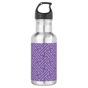 Sayagata pattern, Japanese, Purple and Pink 532 Ml Water Bottle