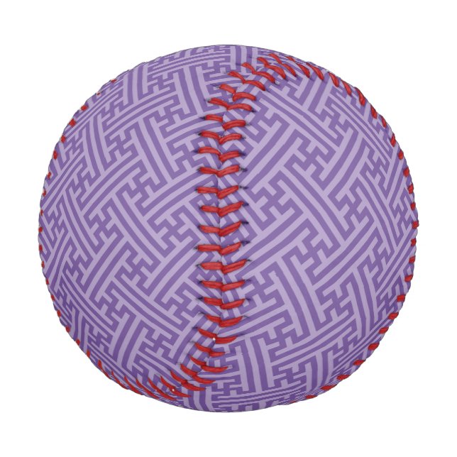 Sayagata pattern, Japanese, Purple and Pink Baseball (Angled)