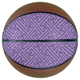 Sayagata pattern, Japanese, Purple and Pink Basketball