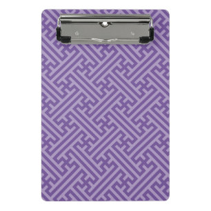 Sayagata pattern, Japanese, Purple and Pink Mini Clipboard
