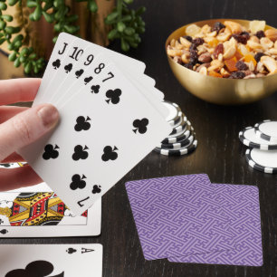 Sayagata pattern, Japanese, Purple and Pink Playing Cards