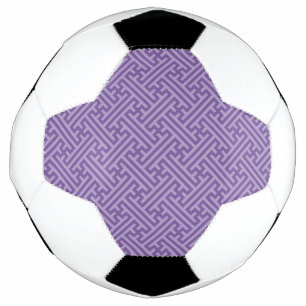 Sayagata pattern, Japanese, Purple and Pink Soccer Ball