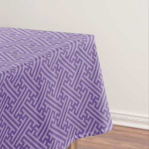 Sayagata pattern, Japanese, Purple and Pink Tablecloth