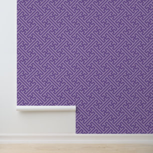 Sayagata pattern, Japanese, Purple and Pink Wallpaper